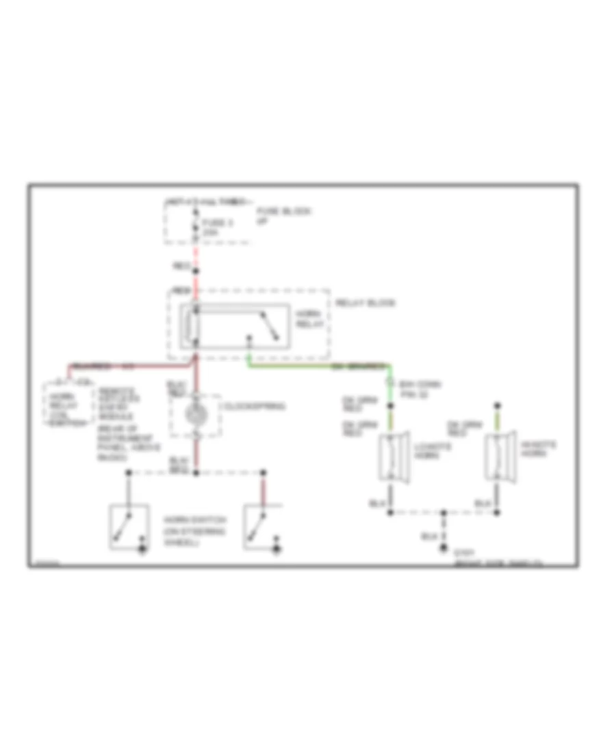 Horn Wiring Diagram for Dodge Grand Caravan SE 1995