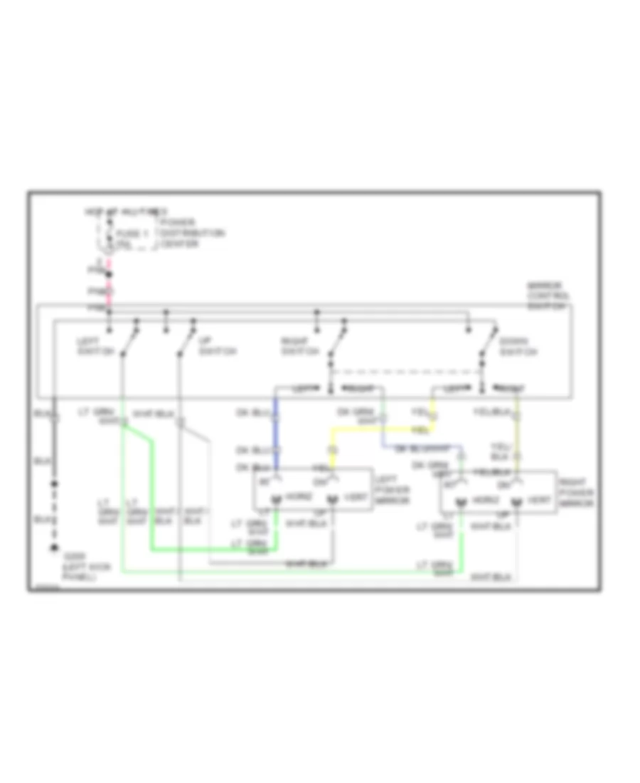 Power Mirror Wiring Diagram for Dodge Grand Caravan SE 1995