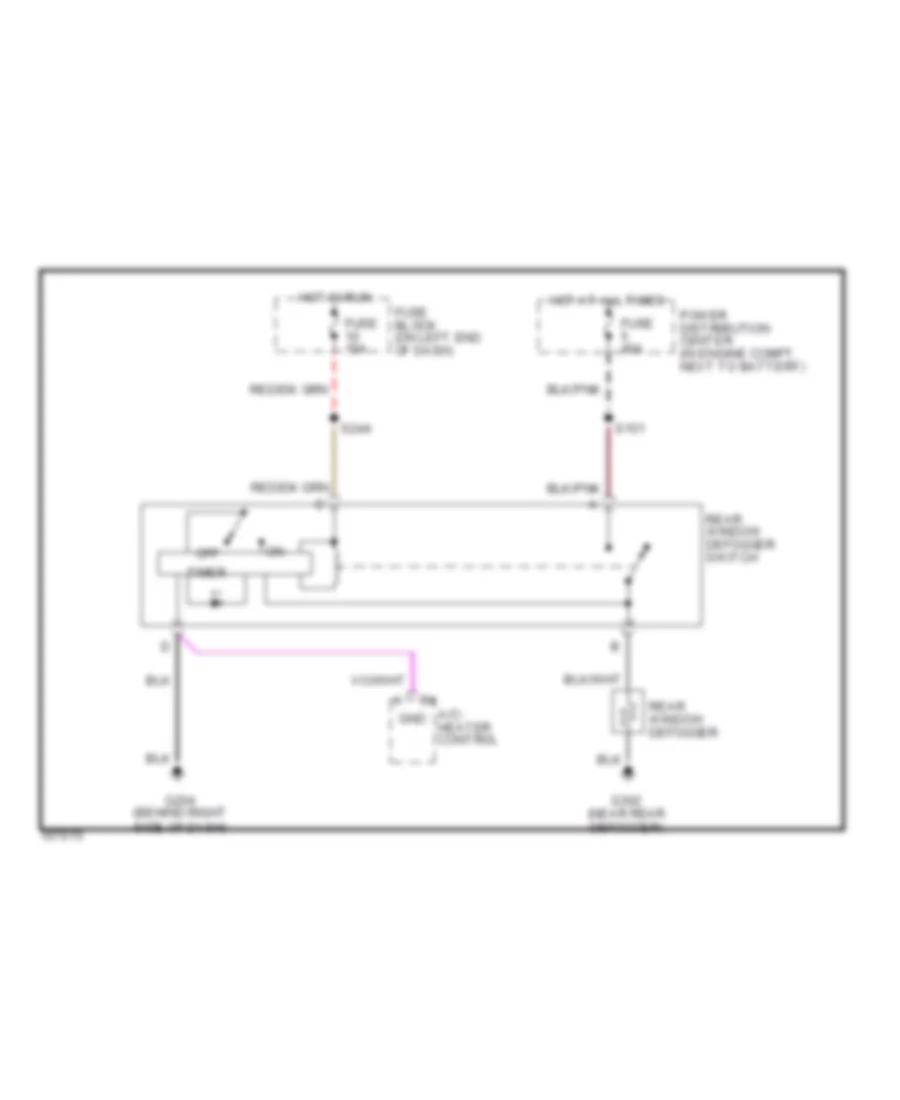 Defoggers Wiring Diagram for Dodge Ram Van B2003 3500