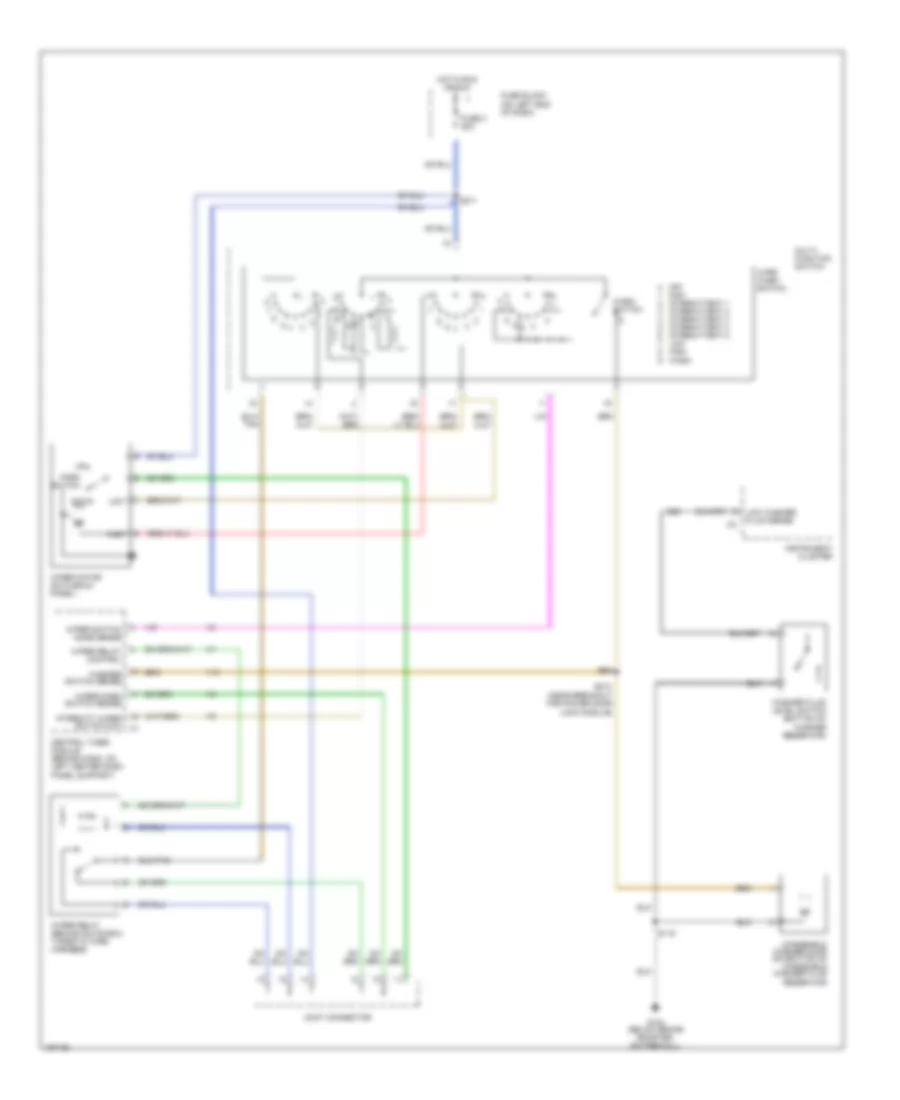 Электросхема стеклоочистителя, дворников и омывателя, Highline для Dodge Ram Van B2003 3500