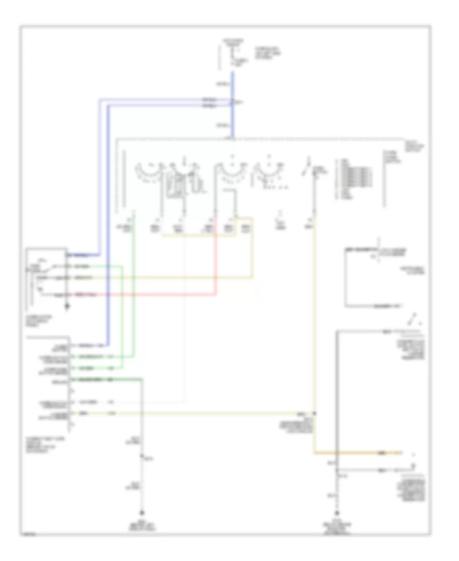 Электросхема стеклоочистителя, дворников и омывателя, Стандарт для Dodge Ram Van B2003 3500