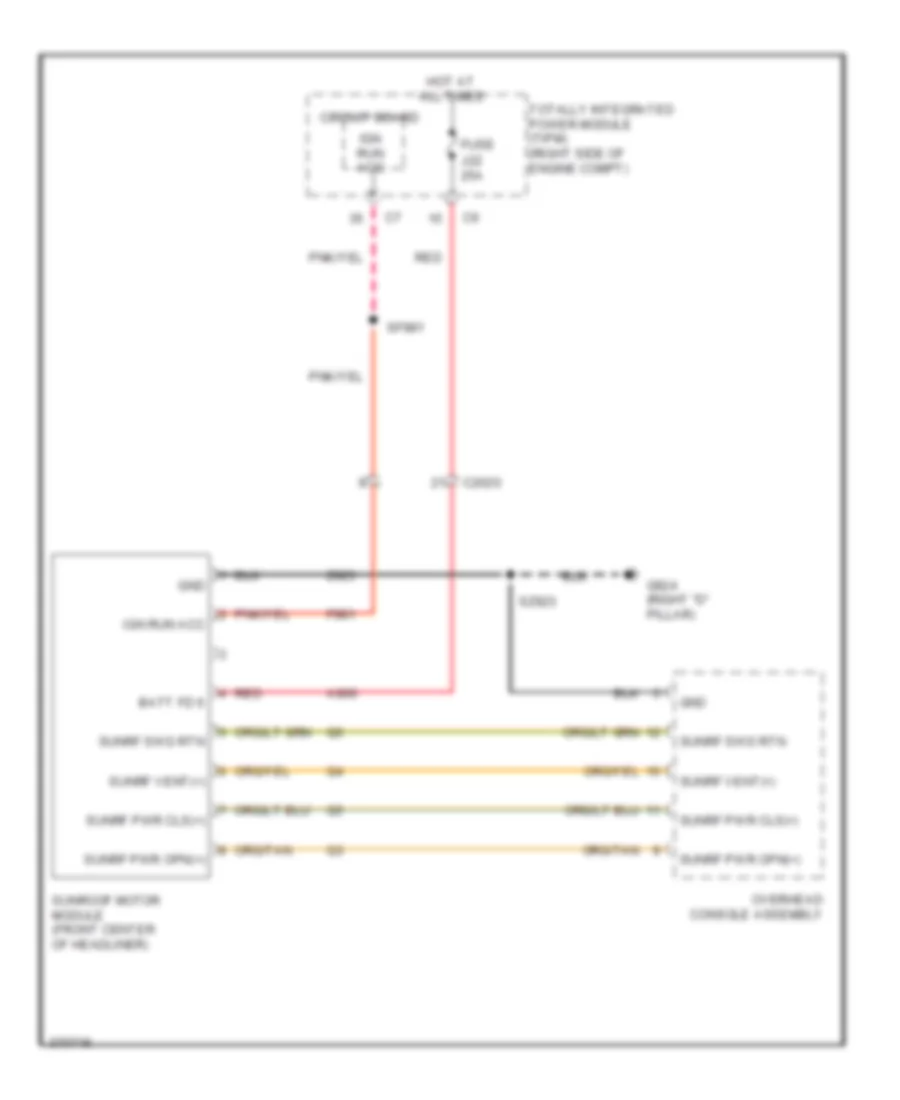 Power Top Sunroof Wiring Diagram for Dodge Durango Heat 2011