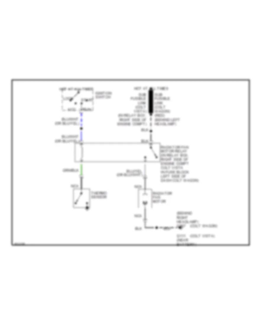 Cooling Fan Wiring Diagram for Dodge Colt Vista 1990