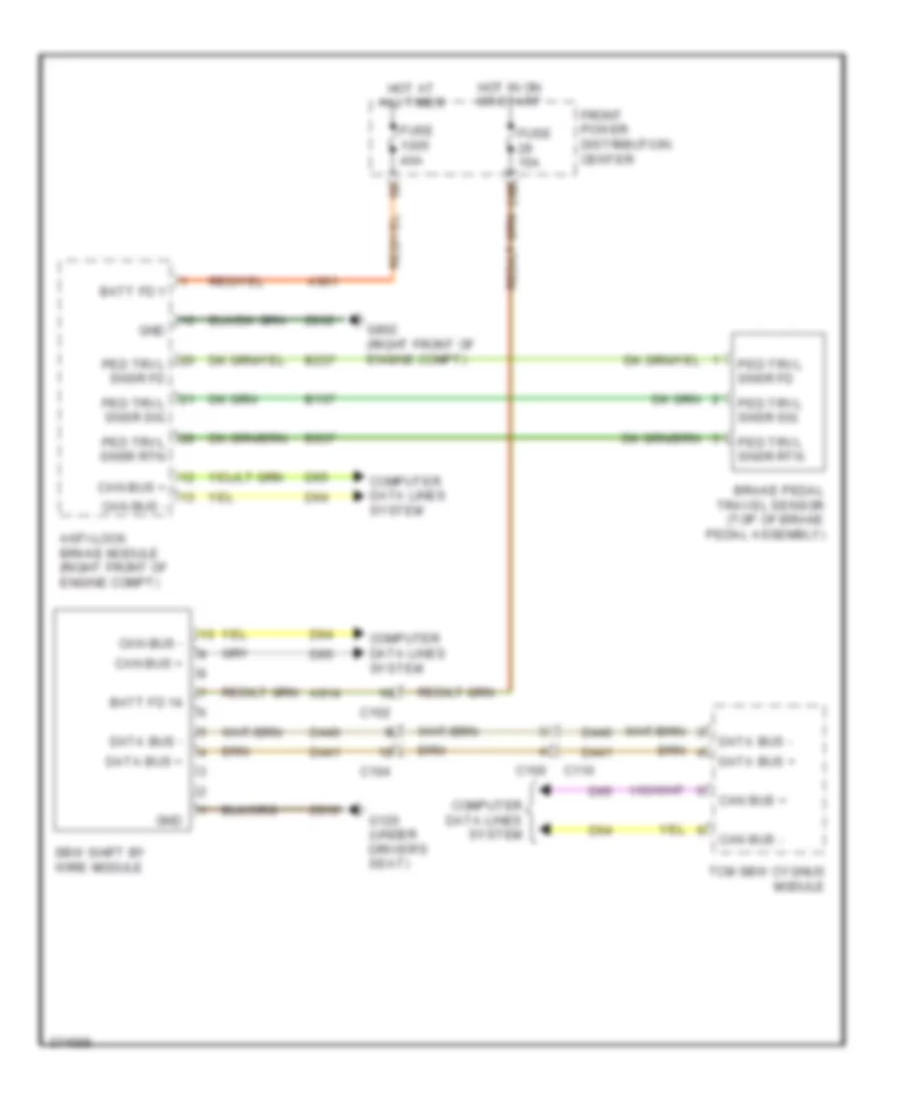 Shift Interlock Wiring Diagram, 8 Speed AT for Dodge Charger SE 2012