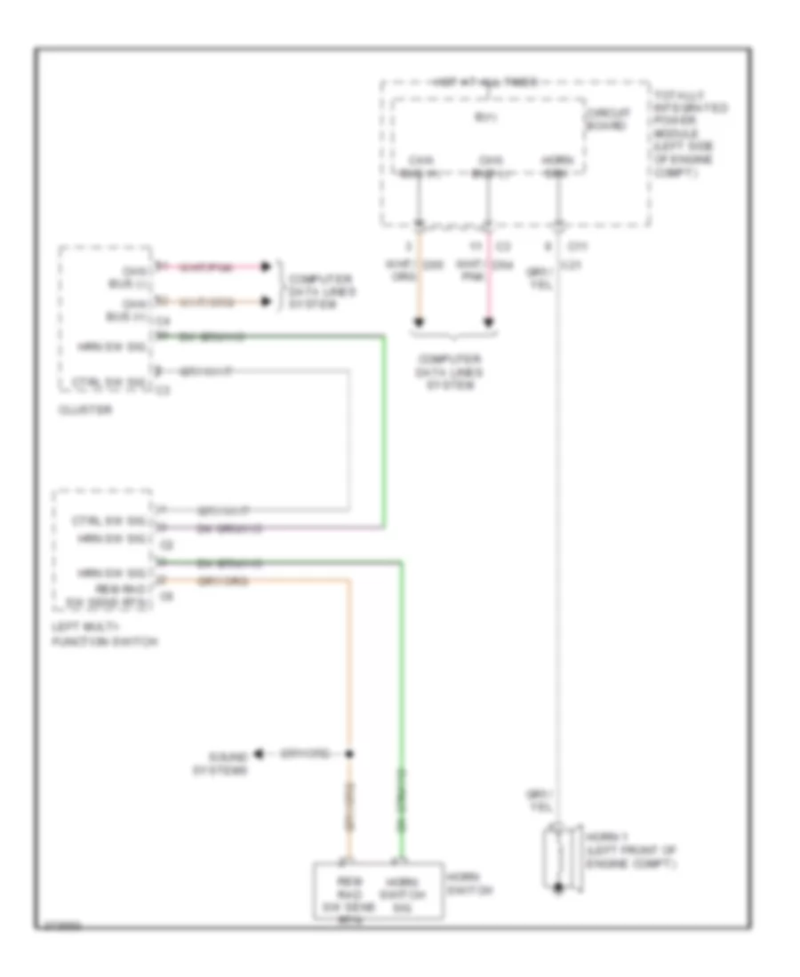 Horn Wiring Diagram for Dodge Caliber Uptown 2010