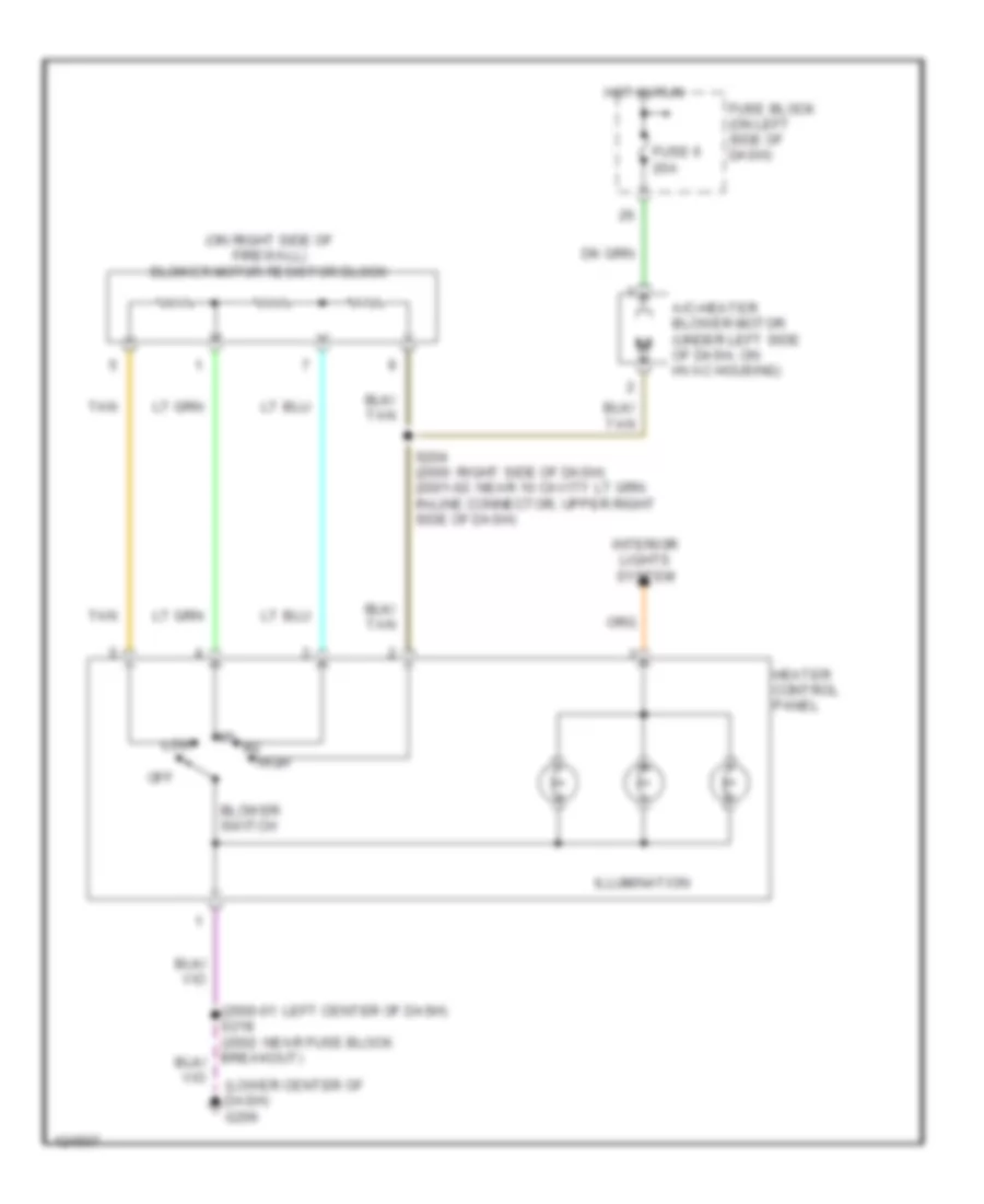 Heater Wiring Diagram for Dodge Neon ACR 2001