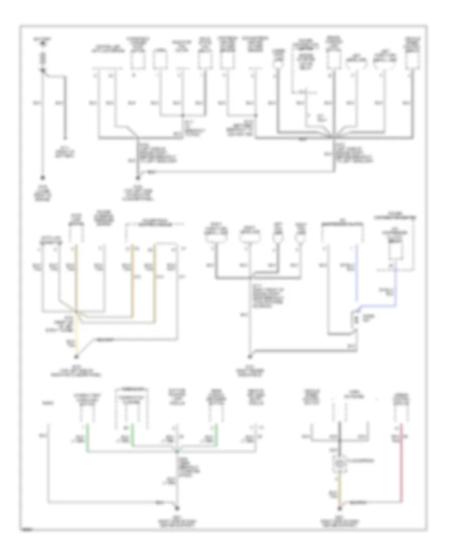 Ground Distribution Wiring Diagram 1 of 2 for Dodge Neon 1998