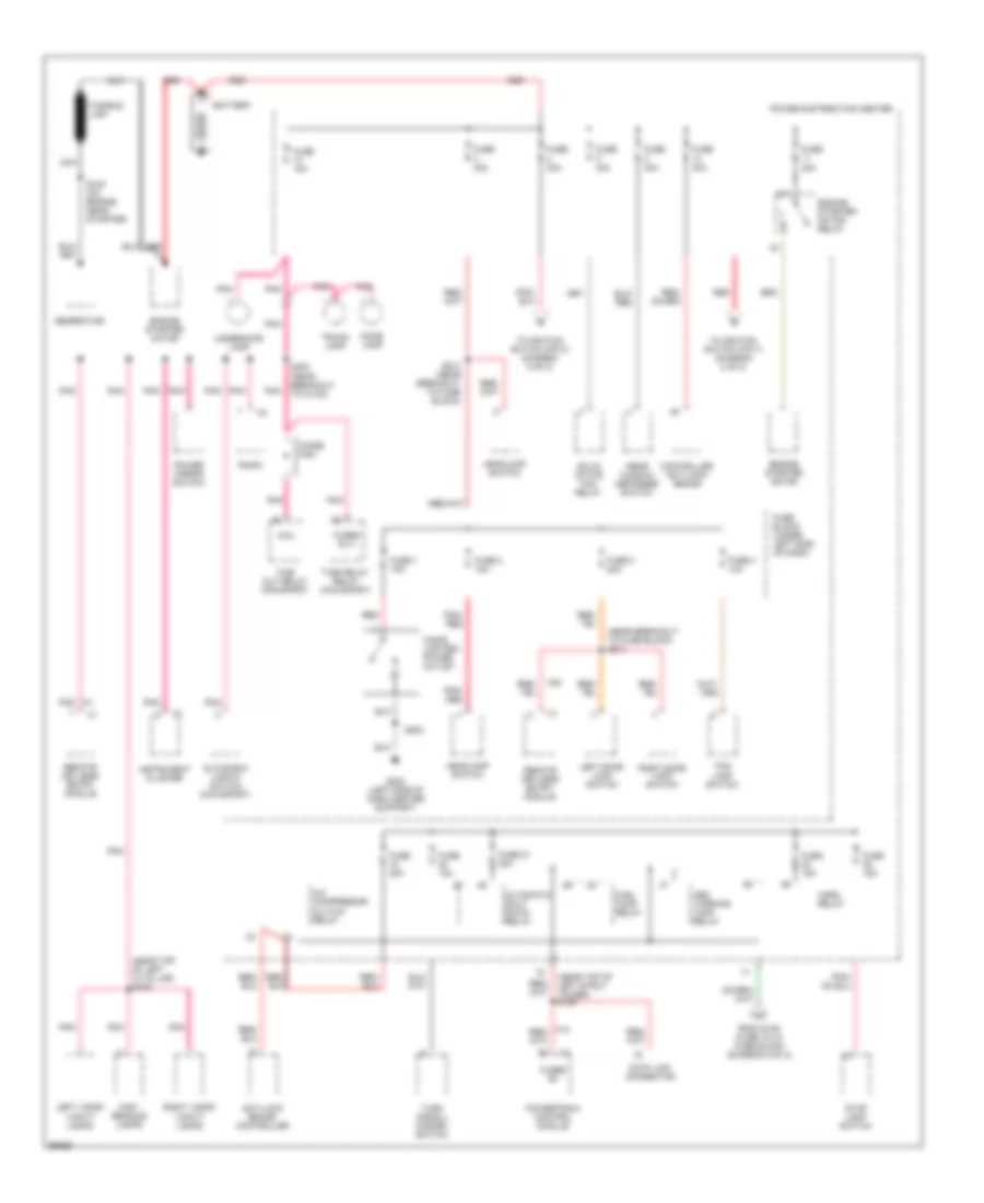 Power Distribution Wiring Diagram 1 of 2 for Dodge Neon 1998