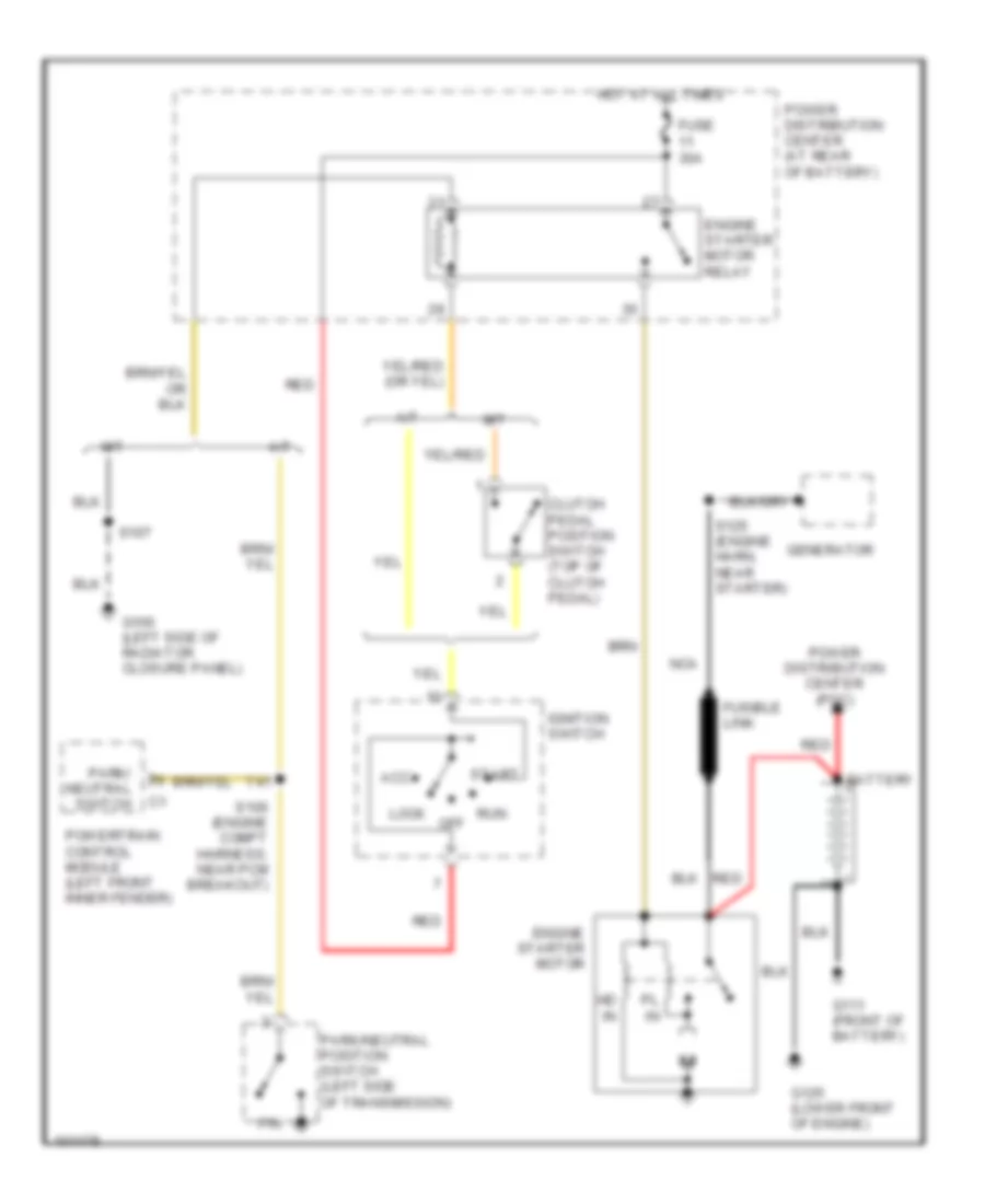 Starting Wiring Diagram for Dodge Neon High Line 1998
