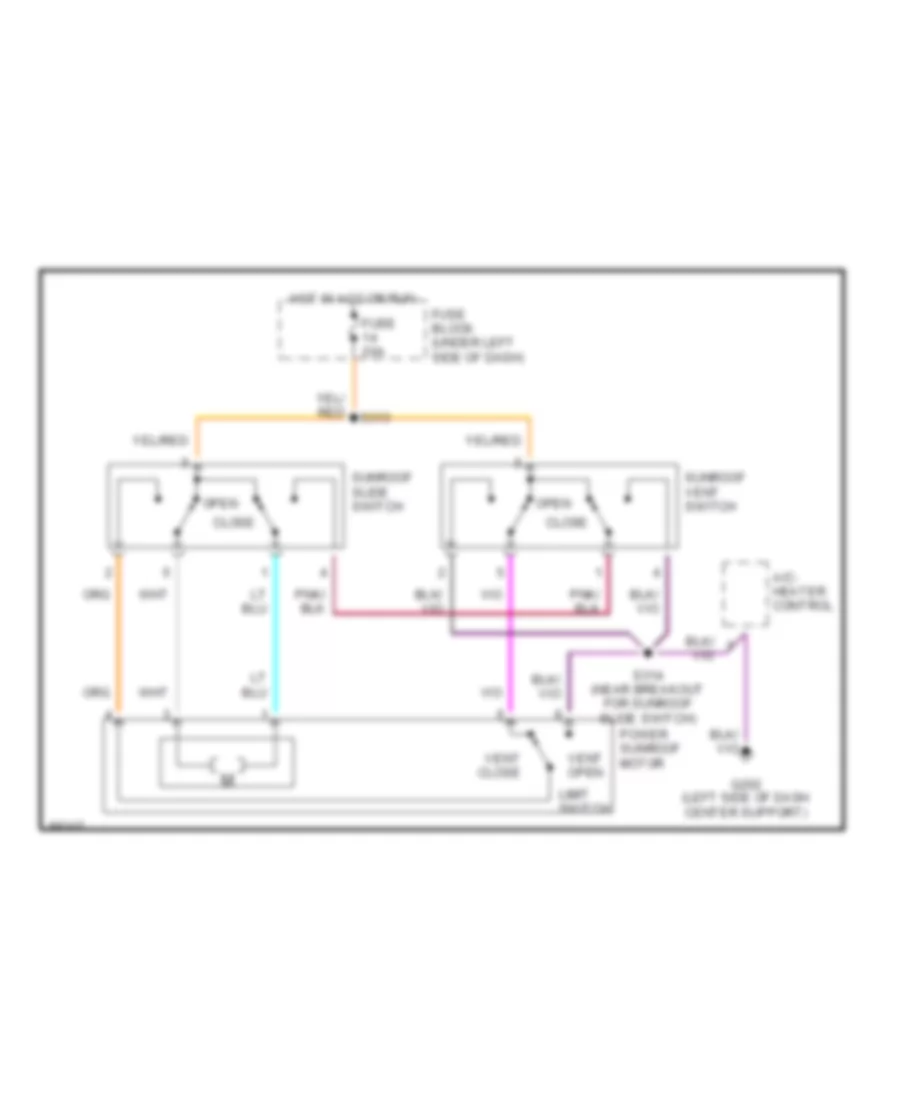 Power TopSunroof Wiring Diagrams for Dodge Neon RT 1998