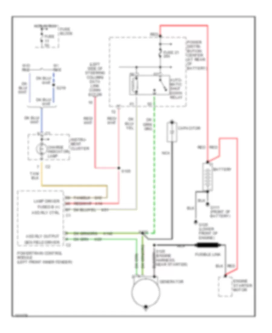 Charging Wiring Diagram for Dodge Neon R T 1998