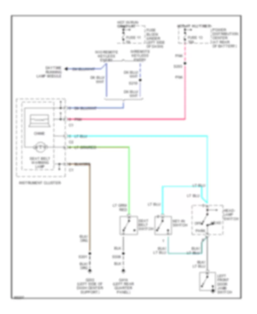 Warning System Wiring Diagrams for Dodge Neon R T 1998