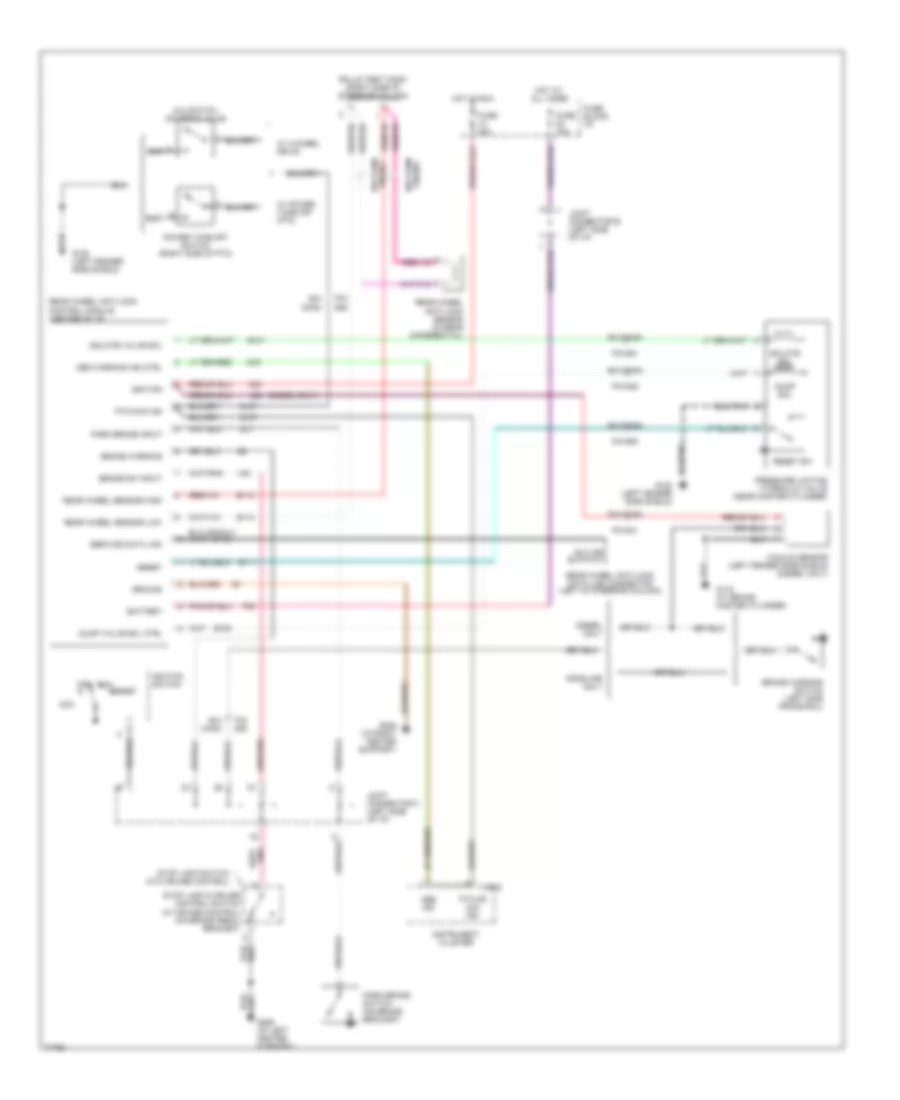 Rear Wheel ABS Wiring Diagram for Dodge Pickup R1995 1500