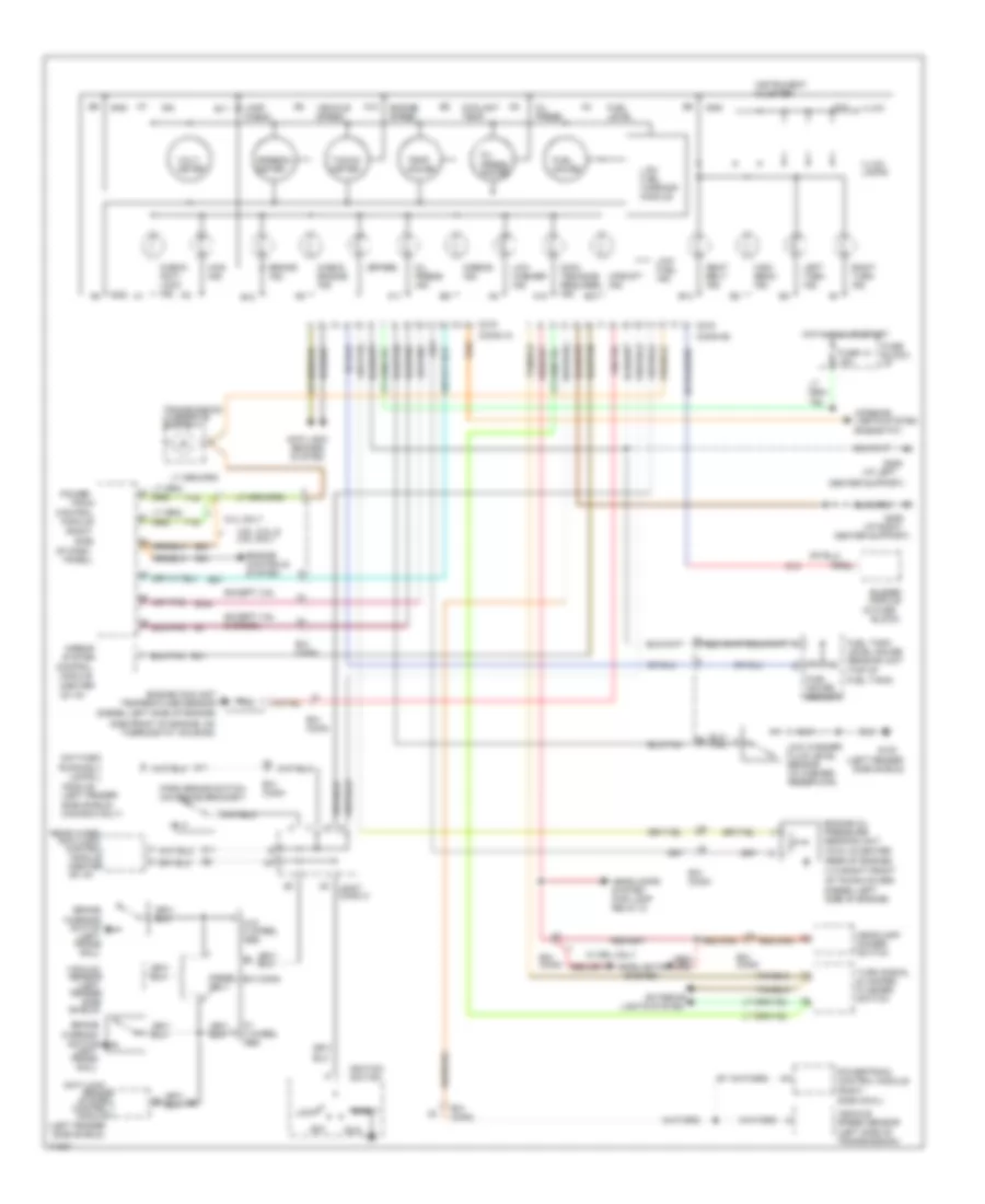 Instrument Cluster Wiring Diagram for Dodge Pickup R1995 1500