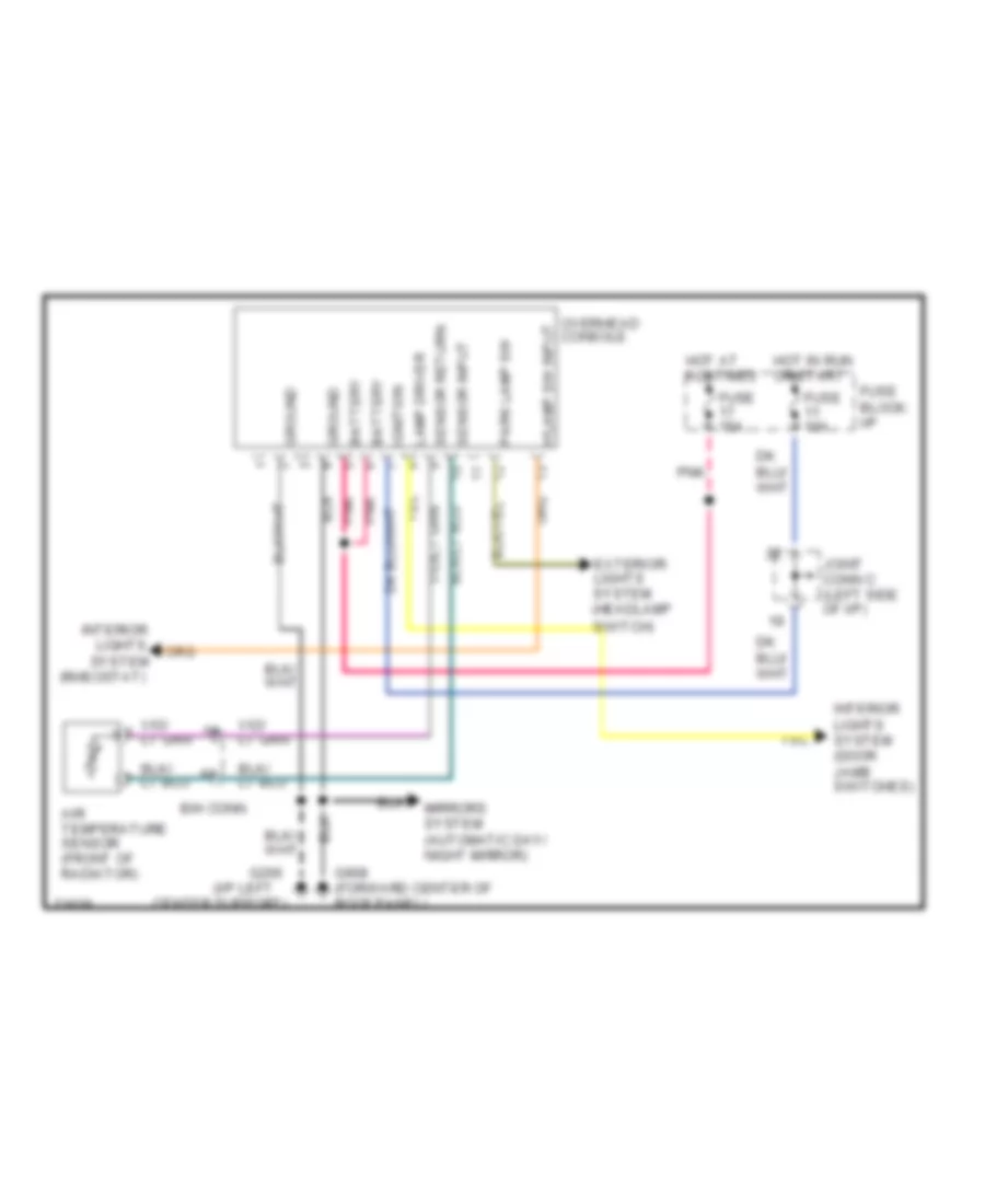 Overhead Console Wiring Diagram for Dodge Pickup R1995 1500