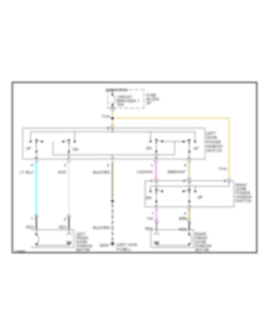 Power Window Wiring Diagram for Dodge Pickup R1995 1500