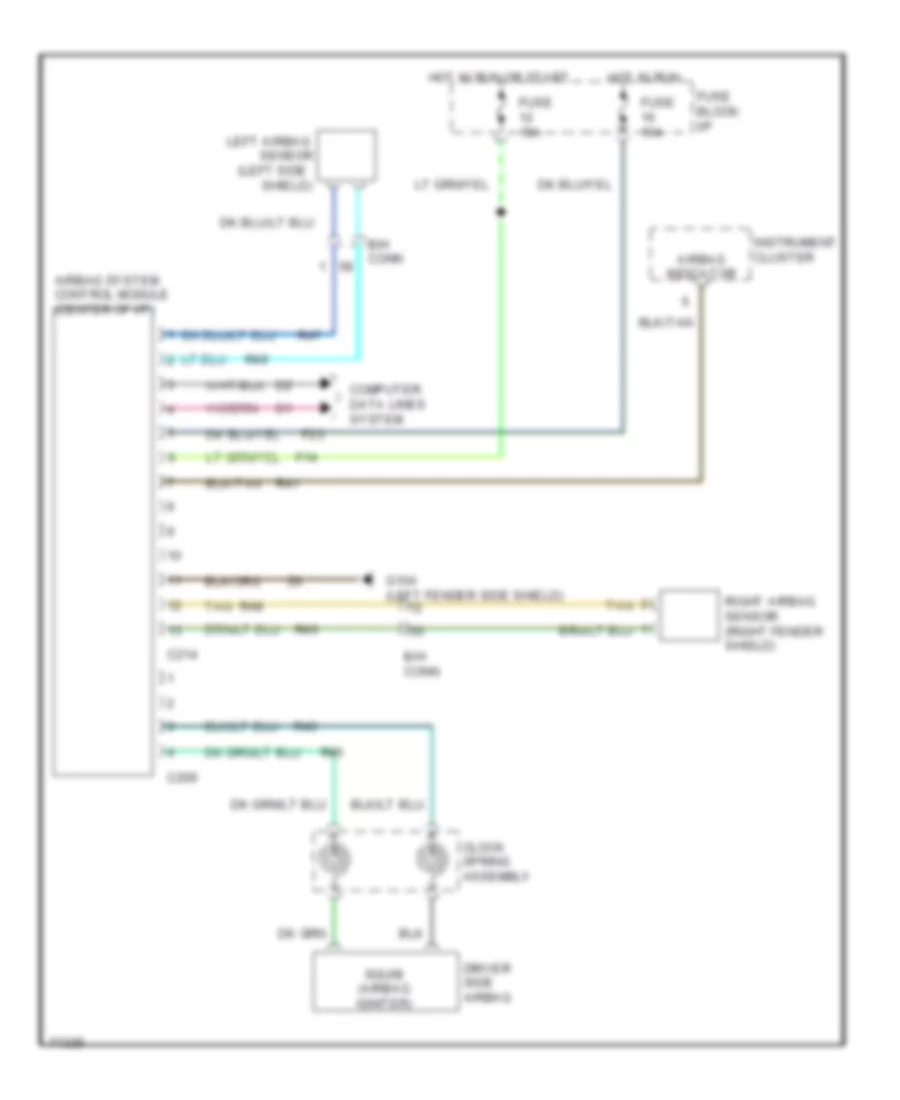 Supplemental Restraint Wiring Diagram for Dodge Pickup R1995 1500