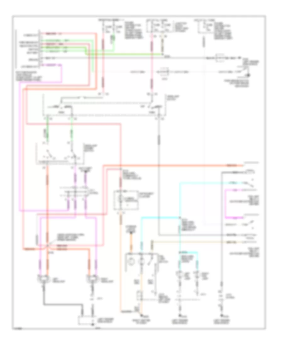 Headlamps Fog Lamps Wiring Diagram with DRL for Dodge Pickup R1998 1500