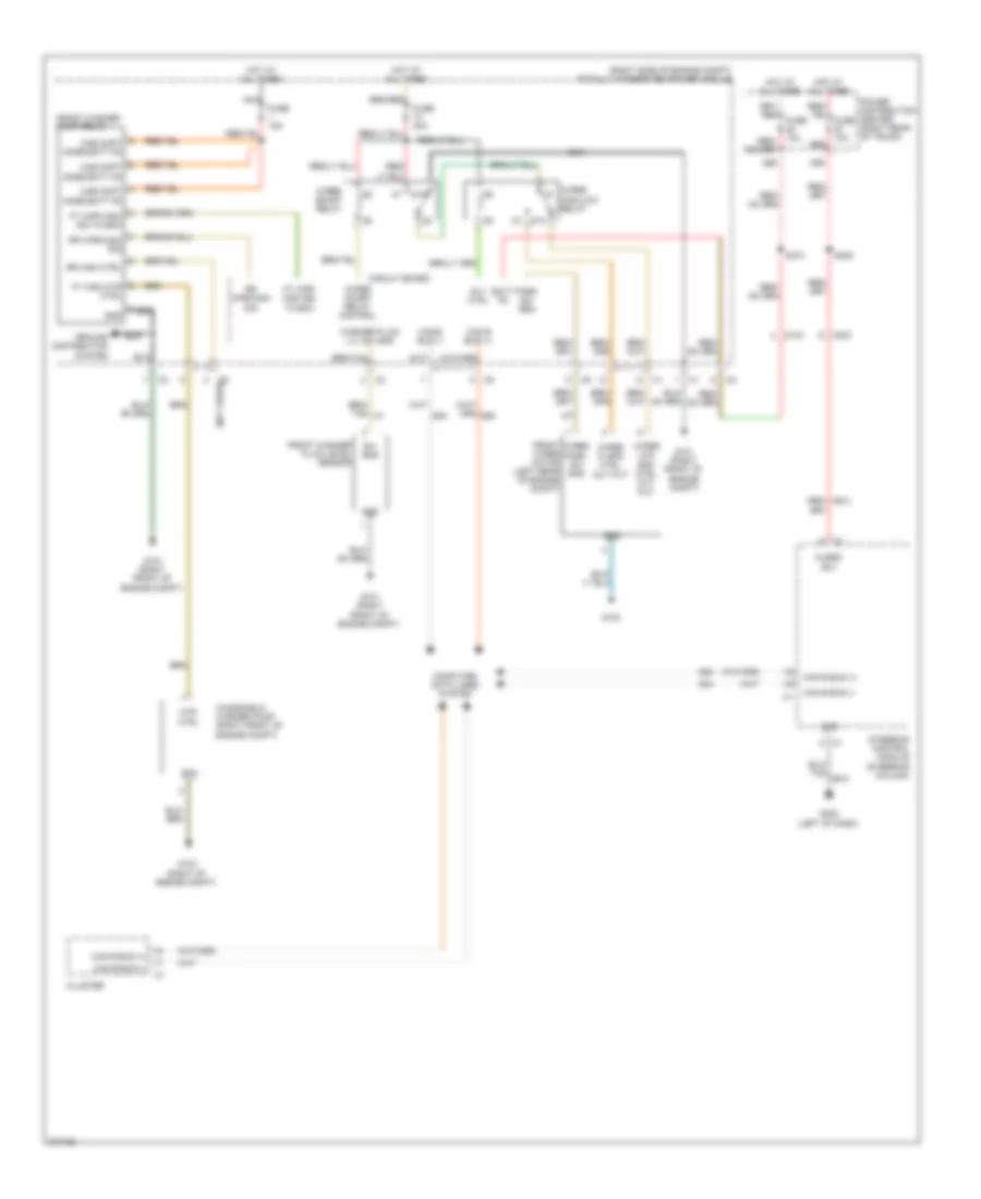 Электросхема стеклоочистителя, дворников и омывателя для Dodge Challenger SE 2010