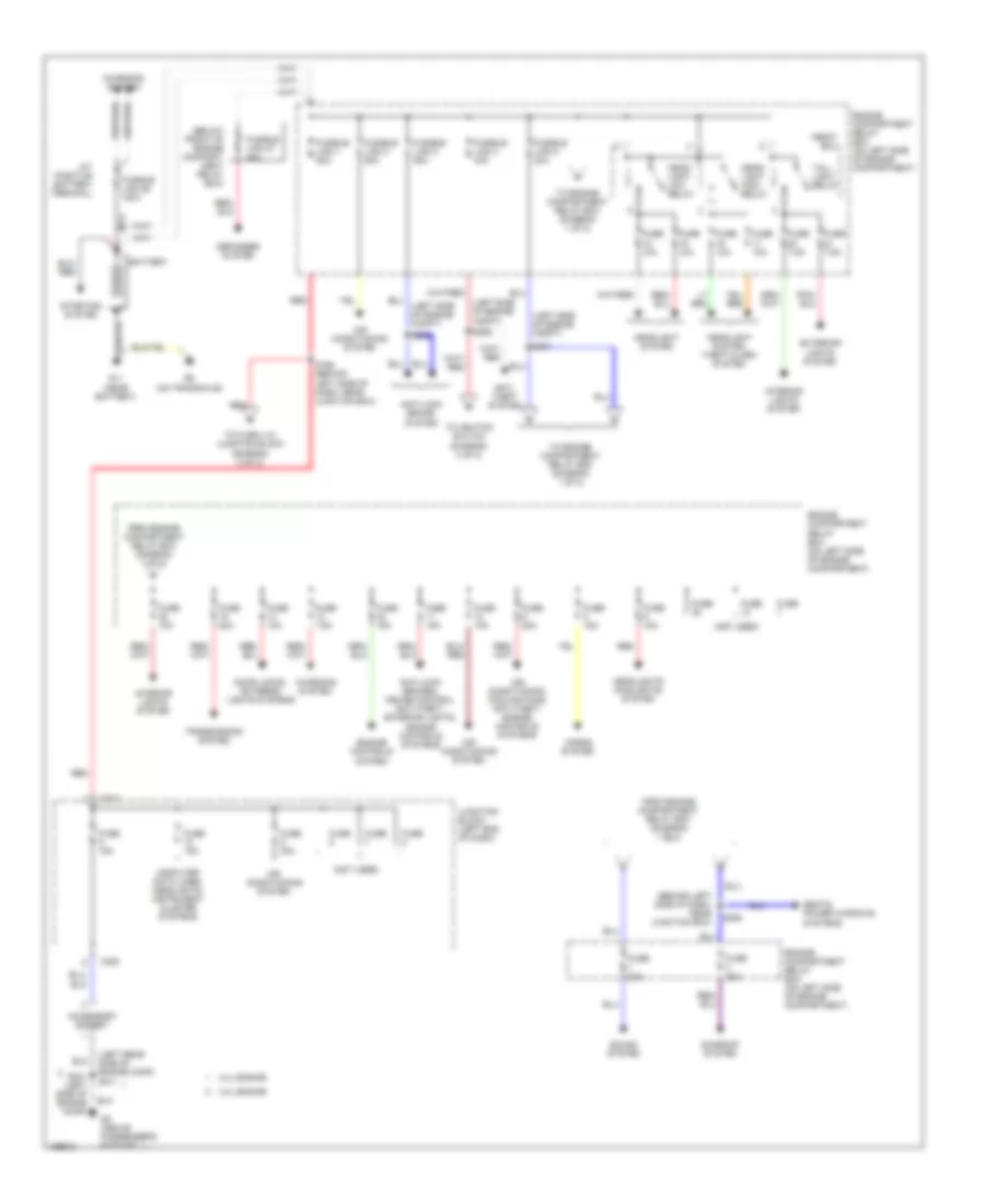 Power Distribution Wiring Diagram 1 of 2 for Dodge Stratus ES 2003