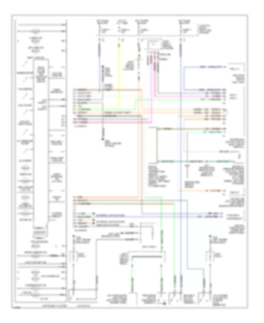 Instrument Cluster Wiring Diagram for Dodge Pickup R1998 3500