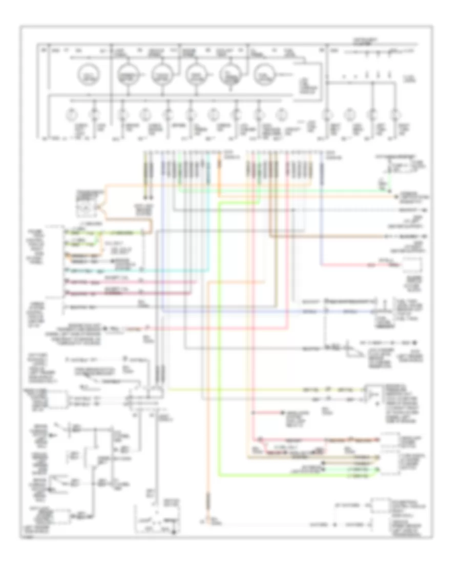Instrument Cluster Wiring Diagram for Dodge Pickup R1995 3500