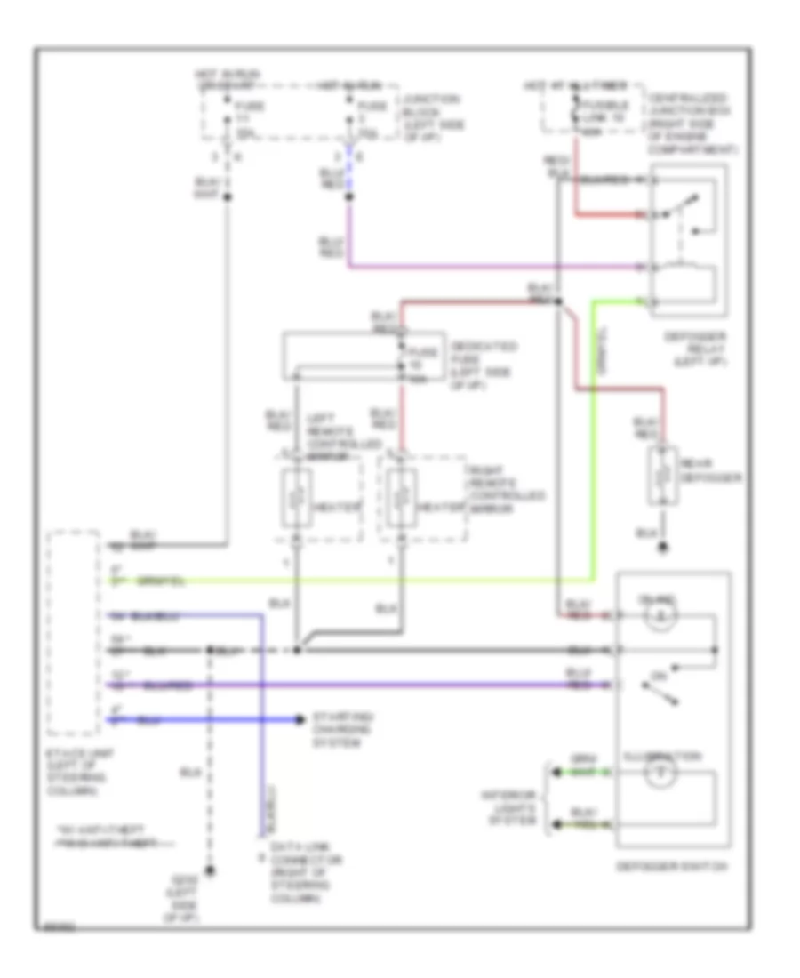 Defogger Wiring Diagram for Dodge Stealth RT 1991