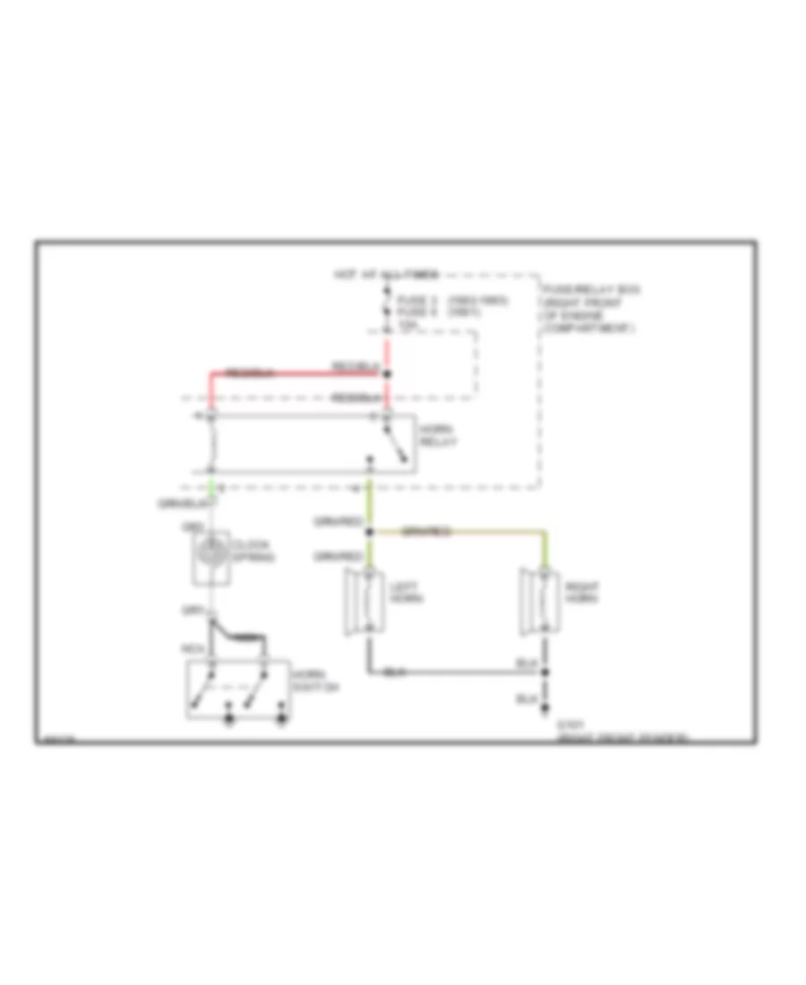 Horn Wiring Diagram without Anti theft for Dodge Stealth R T 1991