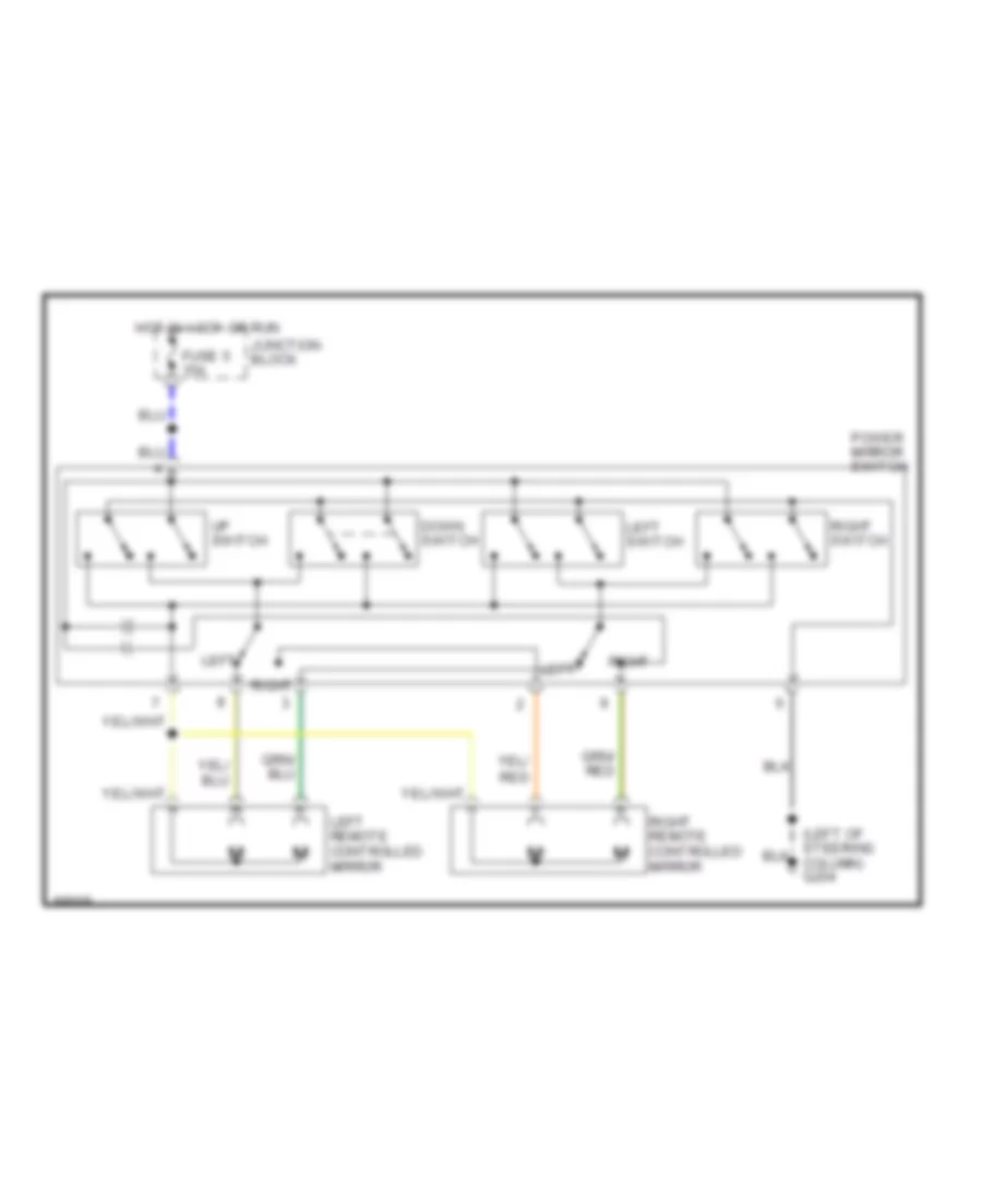 Power Mirror Wiring Diagram for Dodge Stealth RT 1991