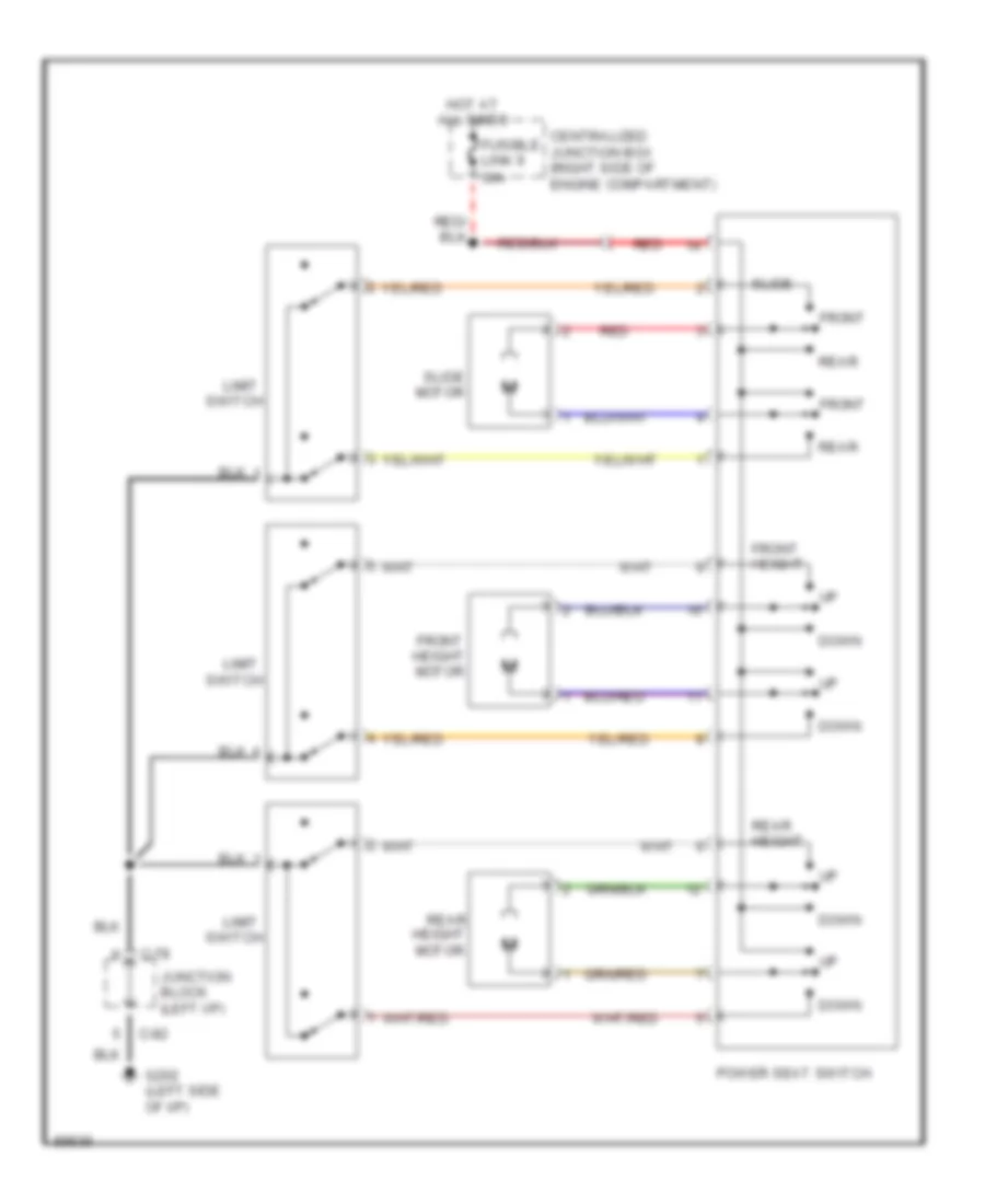 6 Way Power Seat Wiring Diagram for Dodge Stealth R T 1991