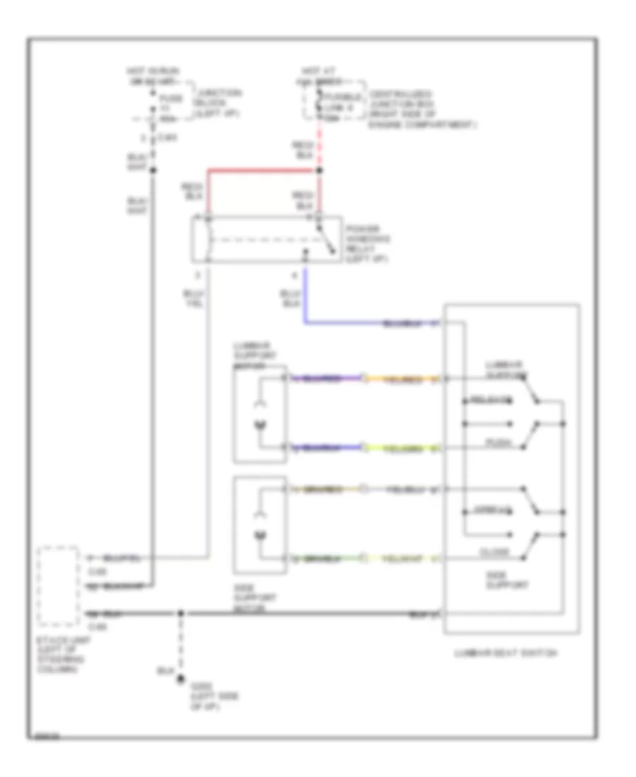 Power Lumbar Seat Wiring Diagram for Dodge Stealth RT 1991