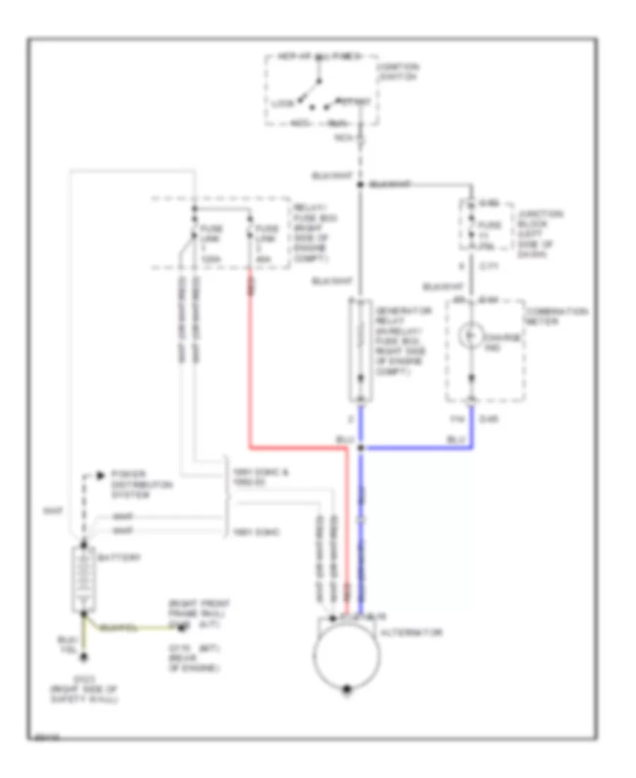 Charging Wiring Diagram for Dodge Stealth R T 1991