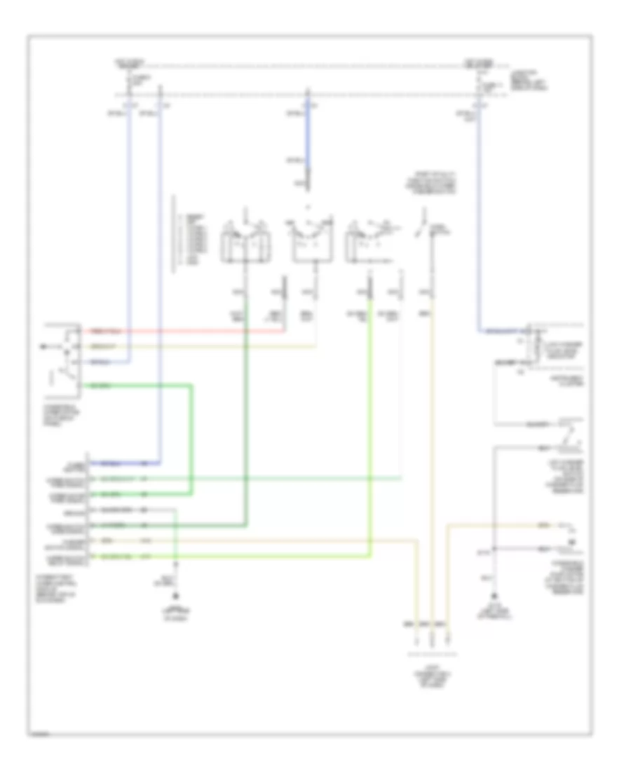 Электросхема стеклоочистителя, дворников и омывателя, Стандарт для Dodge Ram Van B1998 2500