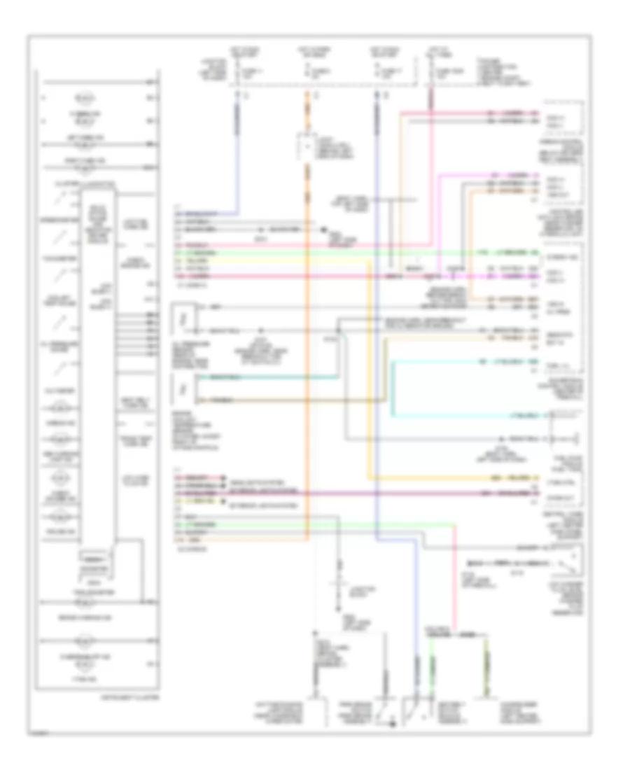 Instrument Cluster Wiring Diagram for Dodge Ram Van B1998 3500