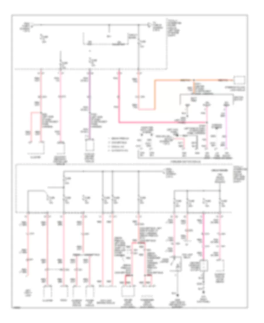 Power Distribution Wiring Diagram (2 of 3) for Dodge Avenger SXT 2014