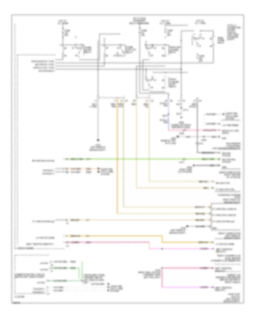 Электросхема стеклоочистителя, дворников и омывателя для Dodge Grand Caravan R/T 2011