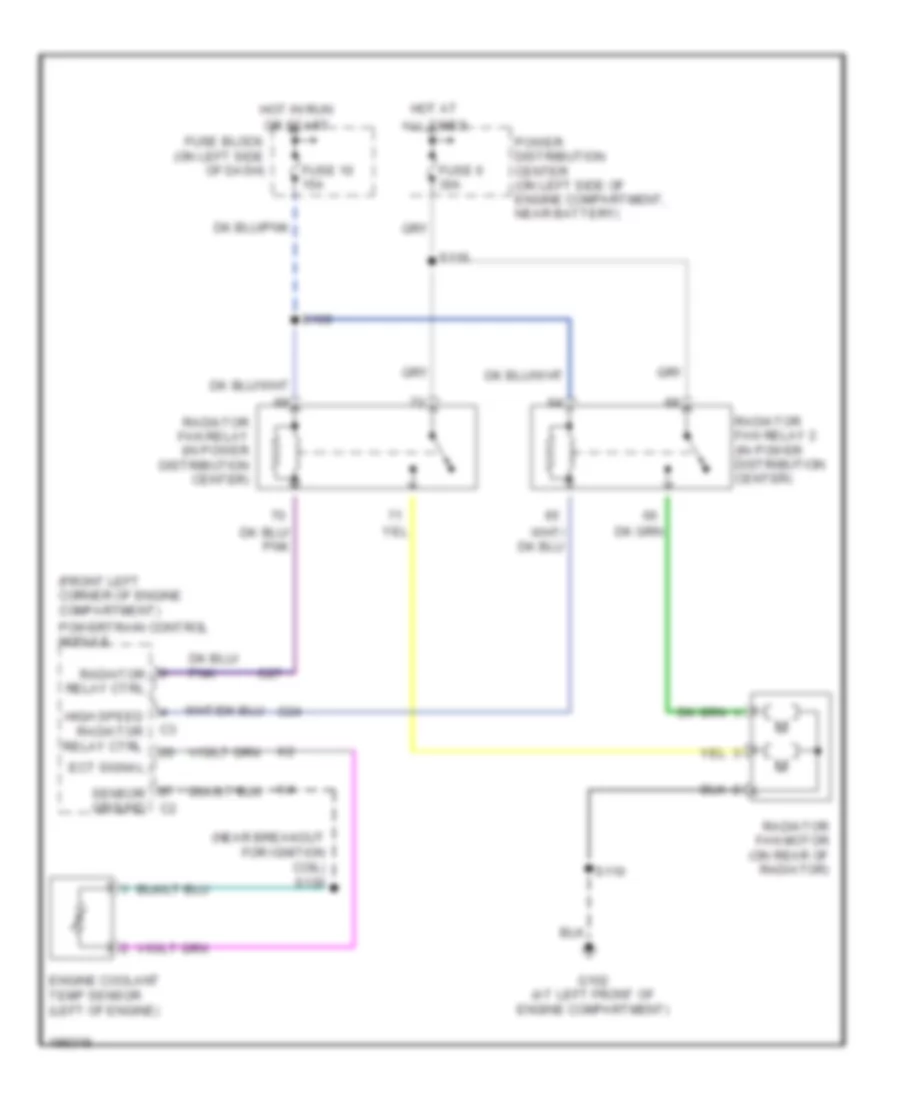 Cooling Fan Wiring Diagram A T for Dodge Neon SE 2005