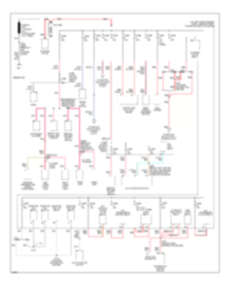 Power Distribution Wiring Diagram 1 of 2 for Dodge Neon SE 2005