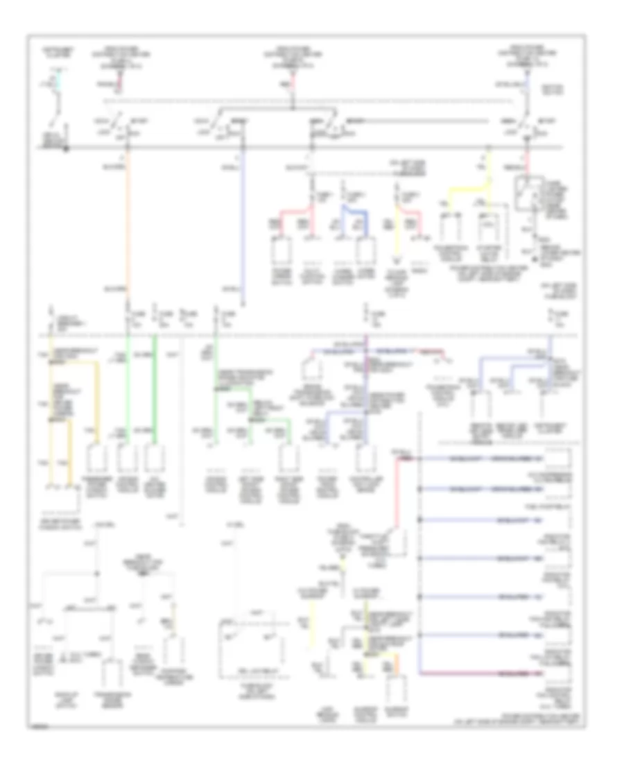Power Distribution Wiring Diagram 2 of 2 for Dodge Neon SE 2005