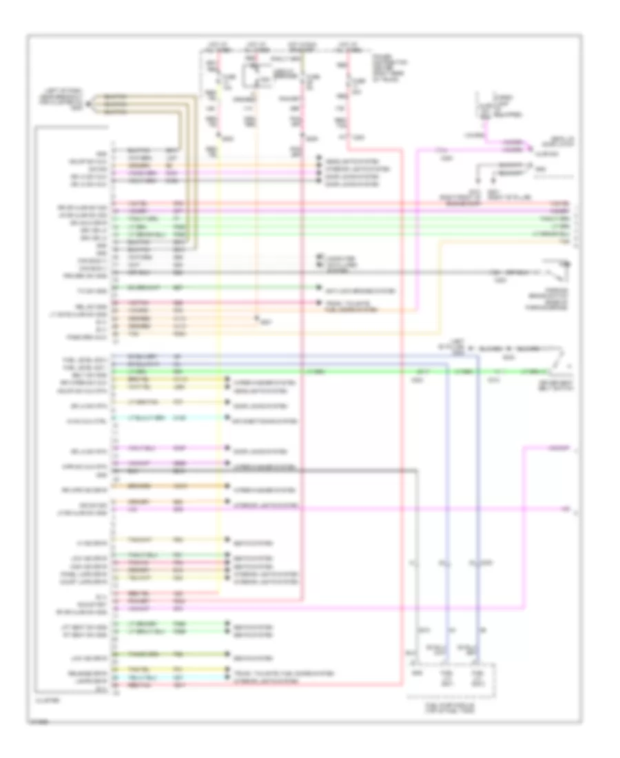 Instrument Cluster Wiring Diagram 1 of 2 for Dodge Charger SE 2010