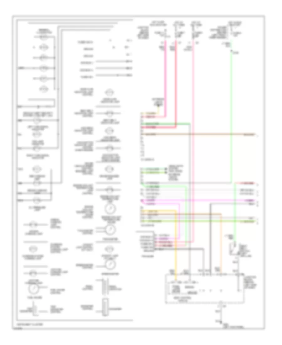 Instrument Cluster Wiring Diagram 1 of 2 for Dodge Stratus 1998
