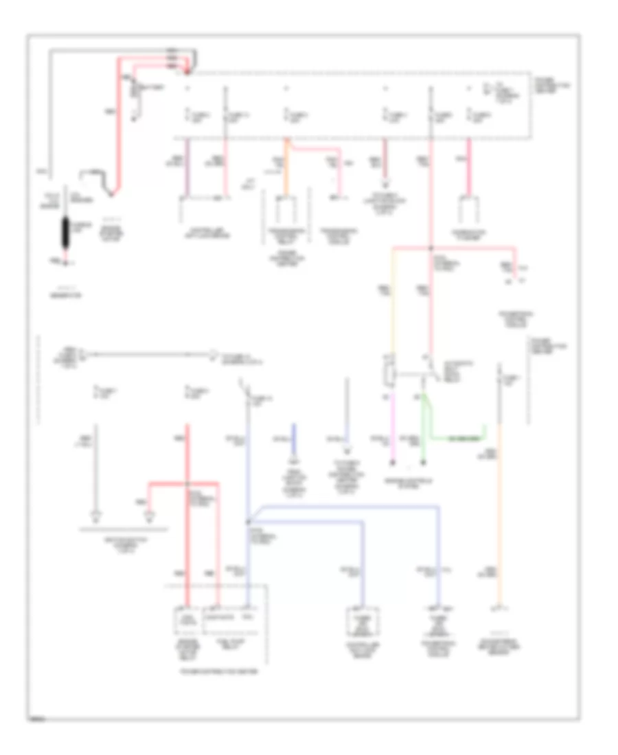 Power Distribution Wiring Diagram 1 of 4 for Dodge Stratus 1998