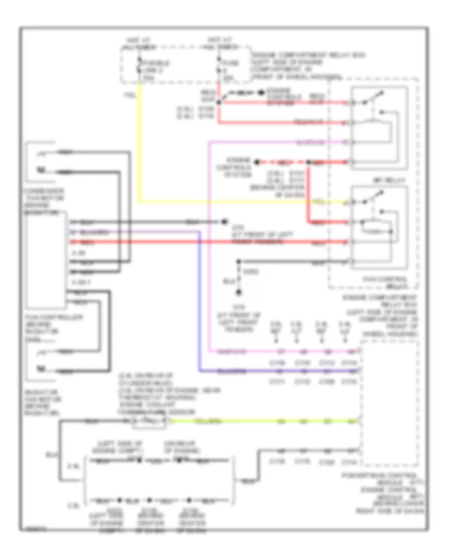 Cooling Fan Wiring Diagram for Dodge Stratus SXT 2003