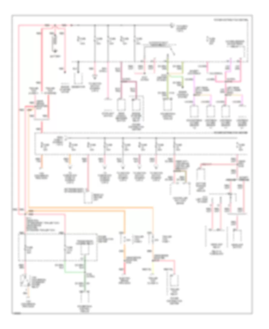 Power Distribution Wiring Diagram 1 of 3 for Dodge Ram Van B2001 3500