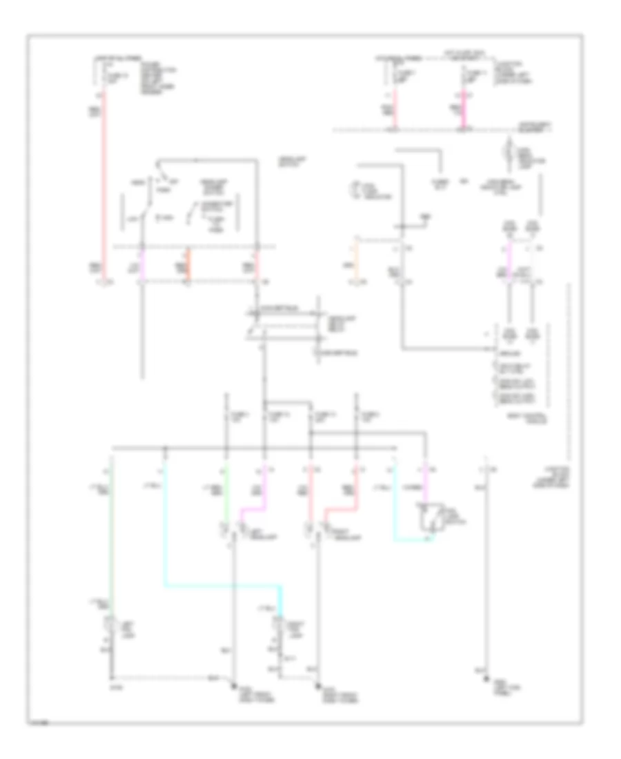 HeadlampsFog Lamps Wiring Diagram, without DRL for Dodge Stratus ES 1998