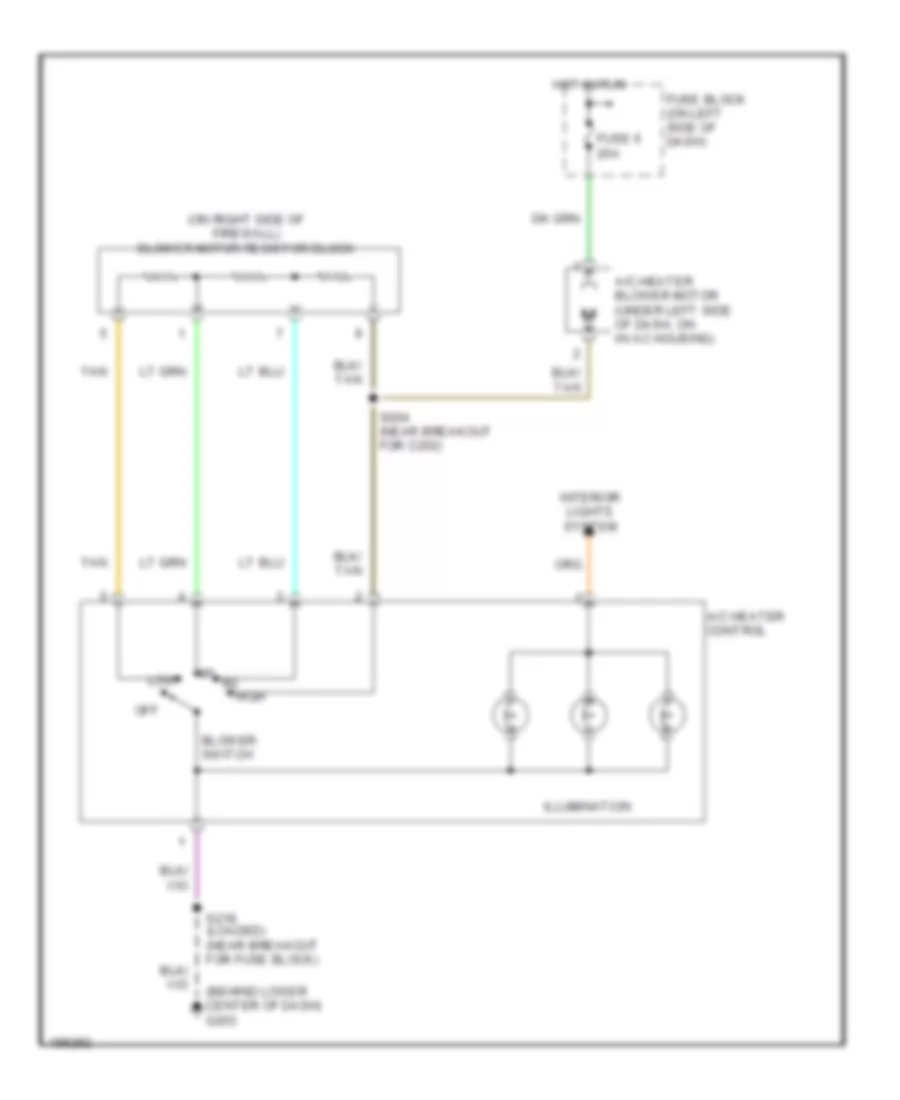 Heater Wiring Diagram for Dodge Neon SXT 2005