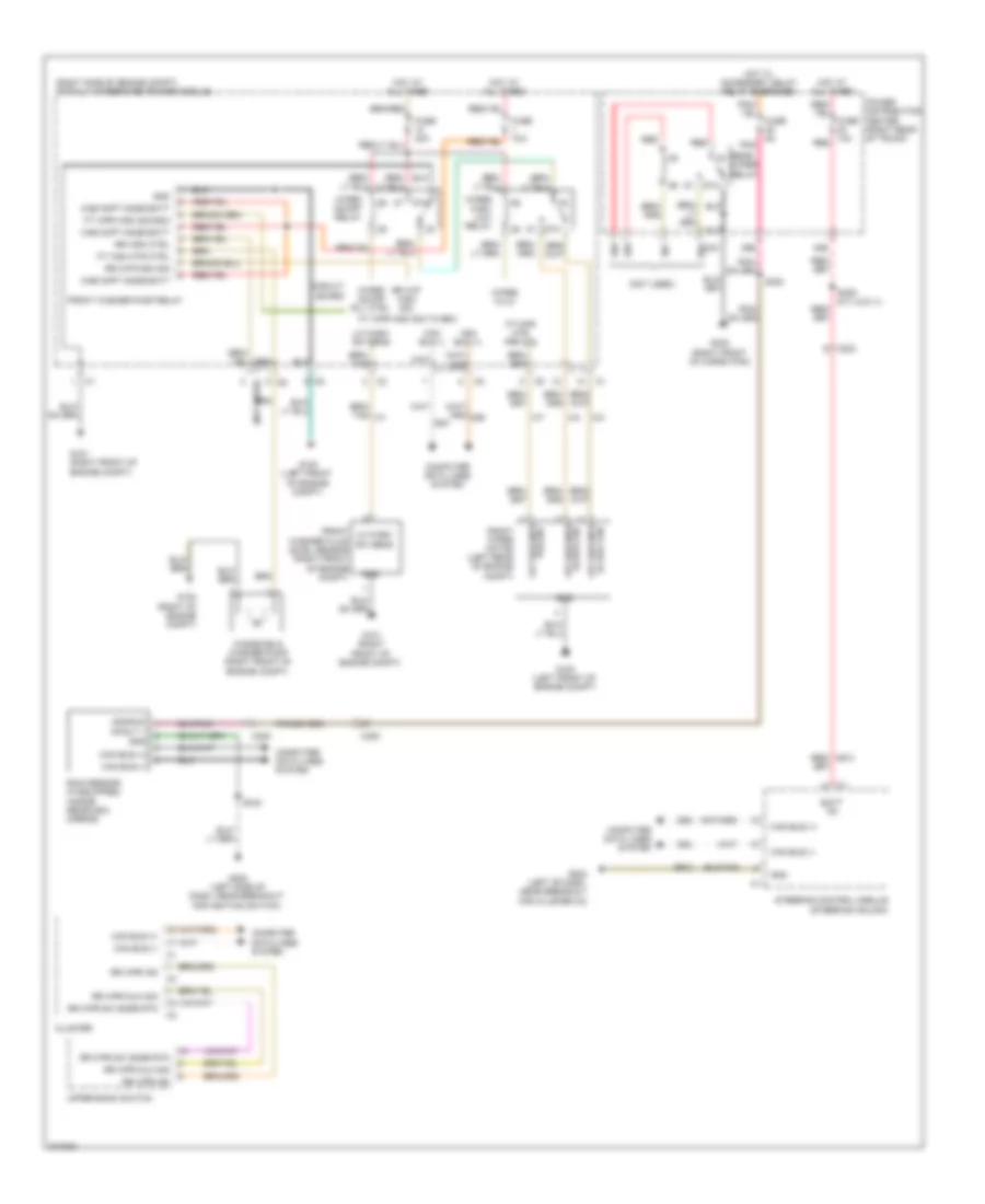 Электросхема стеклоочистителя, дворников и омывателя для Dodge Charger SRT-8 2010