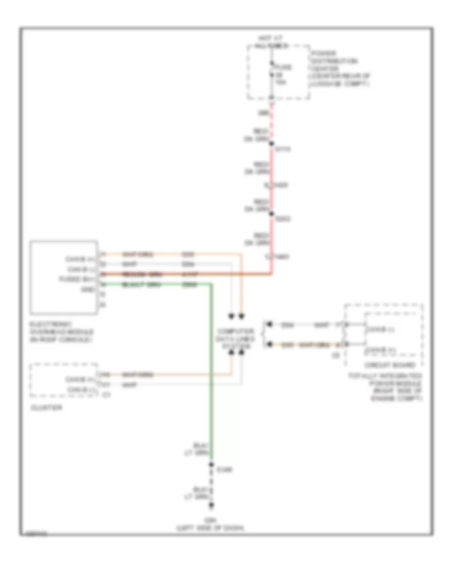 Overhead Console Wiring Diagram for Dodge Challenger Rallye Redline 2014