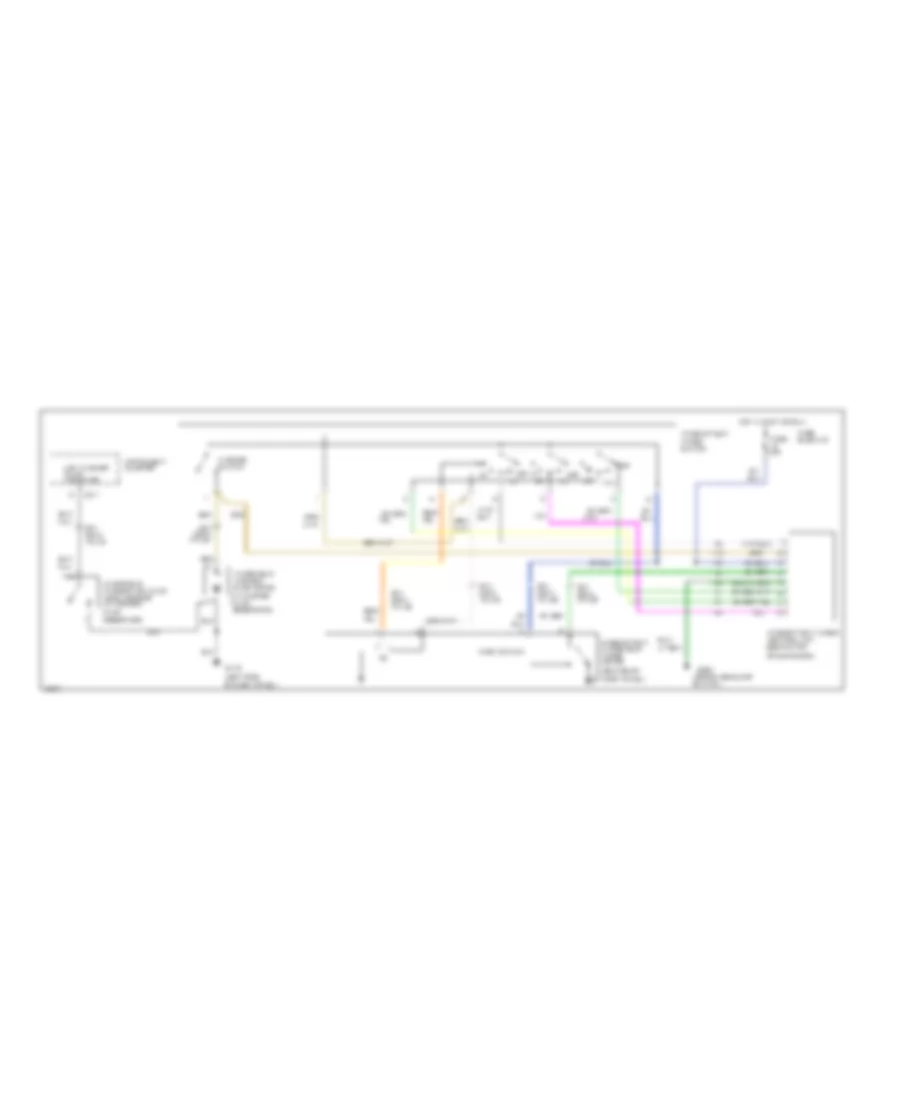 Электросхема стеклоочистителя, дворников и омывателя для Dodge Ram Wagon B1995 3500