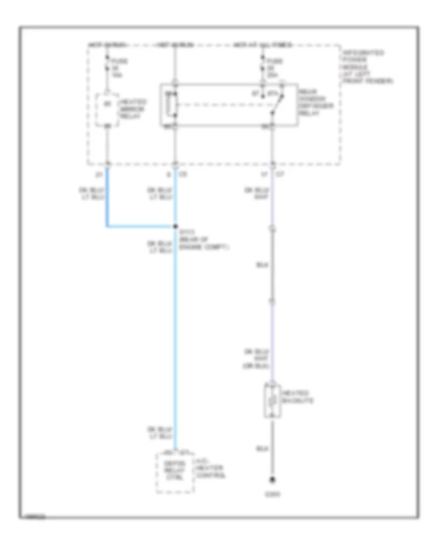 Rear Defogger Wiring Diagram for Dodge Pickup R2005 1500